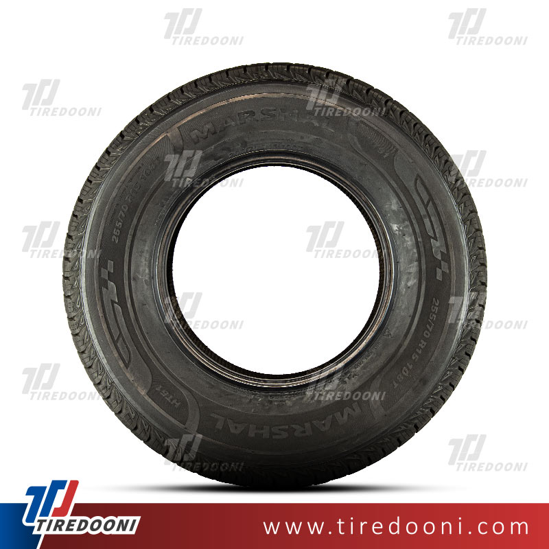 لاستیک خودرو مارشال سایز 255/70R15  مدل گل HT51