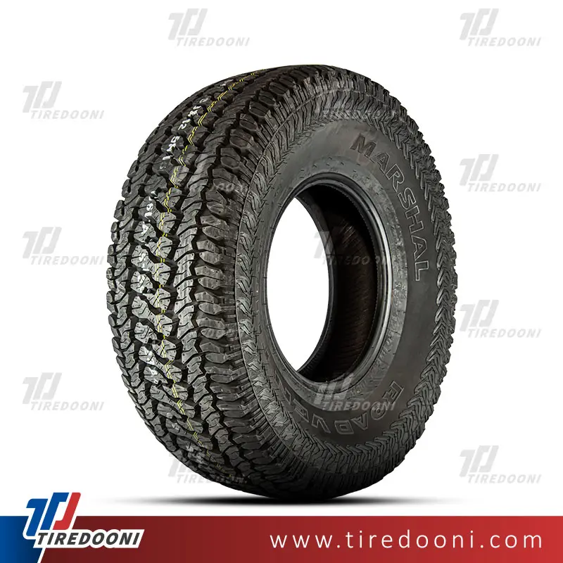 لاستیک خودرو مارشال سایز265/65R17  مدل گل AT51